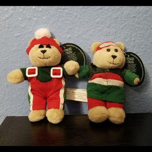 Starbucks Bearista Teddy Ski Ornament Set 2019 LE